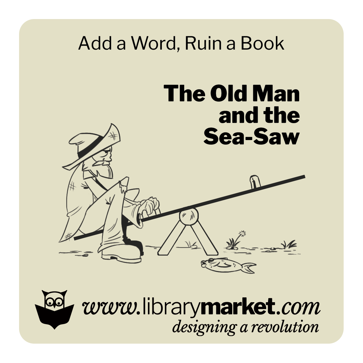 Library Market Add-a-Word Coaster - The Old Man and the See-Saw